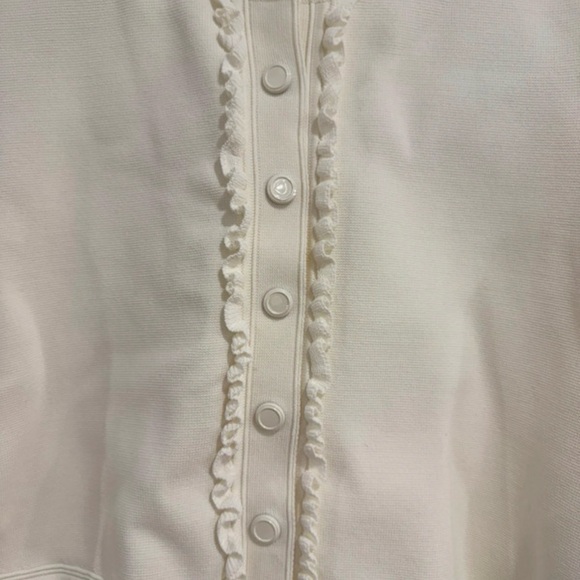 NWT Sandro Lollia Cream Short Sleeve Cardigan - Picture 4 of 4